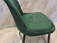 4x velvet eetkamerstoel, sanderz, groen, 2025 - afbeelding 1 van  2