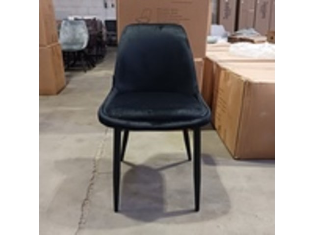 4x velvet eetkamerstoel, zwart, 2025 - afbeelding 2 van  5