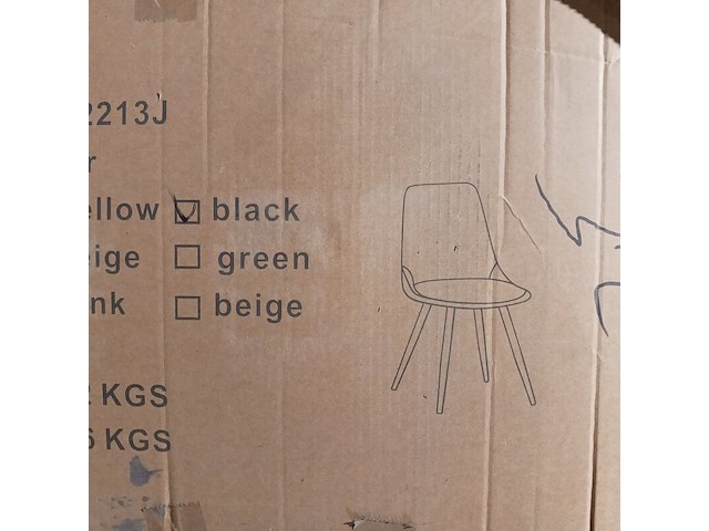 4x velvet eetkamerstoel, zwart, 2025 - afbeelding 4 van  5