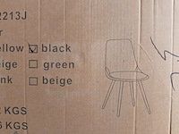 4x velvet eetkamerstoel, zwart, 2025 - afbeelding 4 van  5