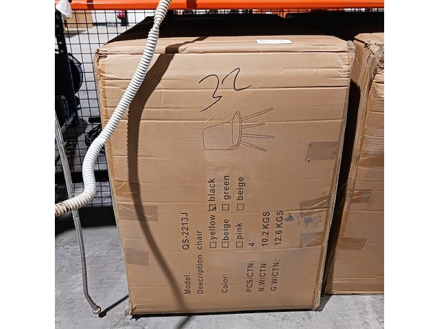 4x velvet eetkamerstoel, zwart, 2025 - afbeelding 5 van  5