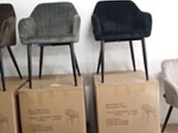 4x velvet kuipstoel grey, 2025 - afbeelding 1 van  3