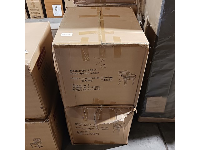 4x velvet kuipstoel grey, 2025 - afbeelding 3 van  3