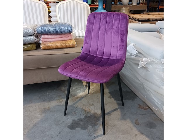 4x velvet stoel paars, 2025 - afbeelding 1 van  3