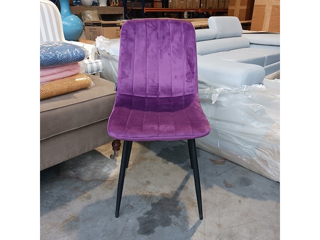 4x velvet stoel paars, 2025 - afbeelding 2 van  3