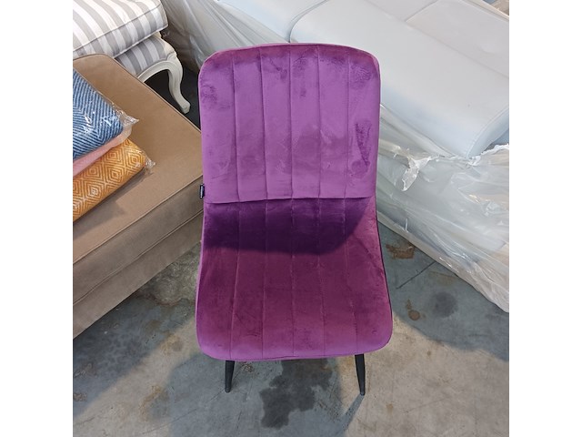4x velvet stoel paars, 2025 - afbeelding 3 van  3