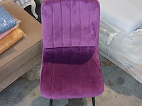 4x velvet stoel paars, 2025 - afbeelding 3 van  3