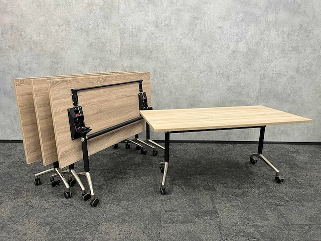 4x verrijdbare klaptafel 160x80 - afbeelding 1 van  9
