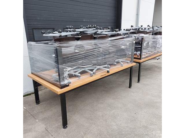 4x werktafel met 36x bureaustoel - afbeelding 7 van  12