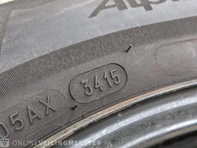 4x winterband op stalen velg michelin, alpin5 195/65r15 - afbeelding 6 van  6