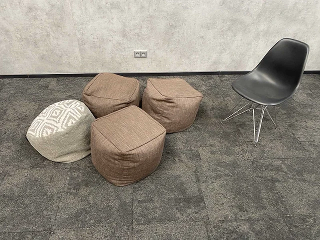 4x zitzak taupe - afbeelding 1 van  7