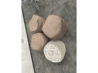 4x zitzak taupe - afbeelding 6 van  7