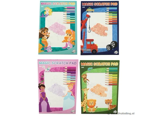 4xscratchboekjes in 4 thema's - afbeelding 2 van  2