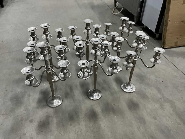 5-armige kaarsenstandaards (6x) - afbeelding 2 van  6