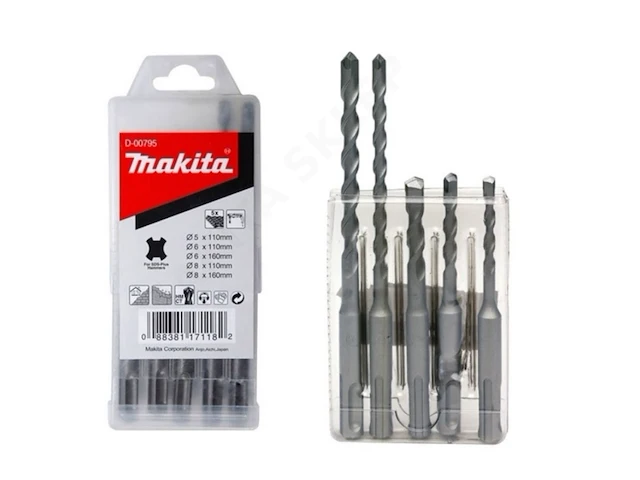 5-delig sds borenset + 31 delig bitset, makita / bacho, d00795 / 59s31b - afbeelding 1 van  2