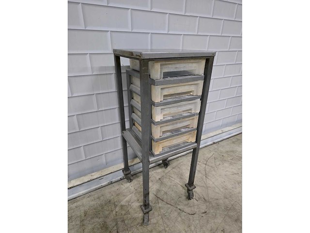 5-delige rvs-stalen grondstoffenwagen - afbeelding 3 van  3