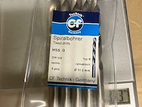 5 geslepen boren 11mm professionele kwaliteit van cf technik uit duitsland - afbeelding 1 van  5