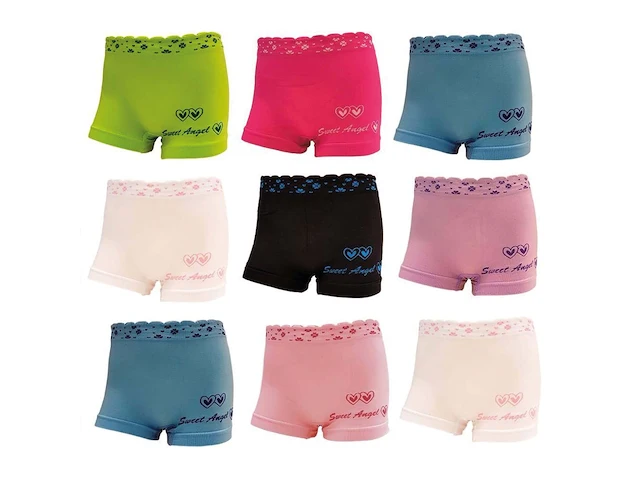 5 meisjes boxers sweet angel 6/8 jaar mix color - afbeelding 1 van  3