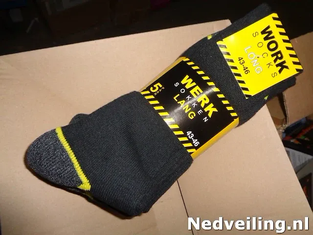 5 paar lange werksokken maat 43-46 - afbeelding 1 van  3