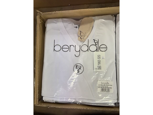 5-pak dames t-shirt maat s sport/vrije tijd berydale, zwart/wit/grijs/blauw - afbeelding 2 van  3