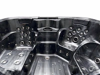 5 persoons outdoor spa 208x208 cm incl. 2 ligbedden - cloudy black bad / antraciete zijkant - afbeelding 23 van  23