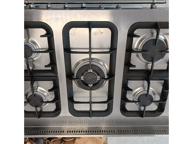 5-pits gasfornuis met wokbrander en heteluchtoven, nardi - afbeelding 6 van  14