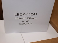 5 rol brother dk-11241 compatible labels, 102 mm x 152 mm, 200 etiketten - afbeelding 7 van  11