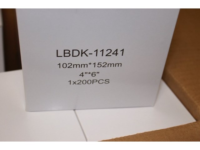 5 rol brother dk-11241 compatible labels, 102 mm x 152 mm, 200 etiketten - afbeelding 7 van  11