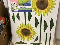 5 set decoratiesticker zonnebloem - afbeelding 2 van  5