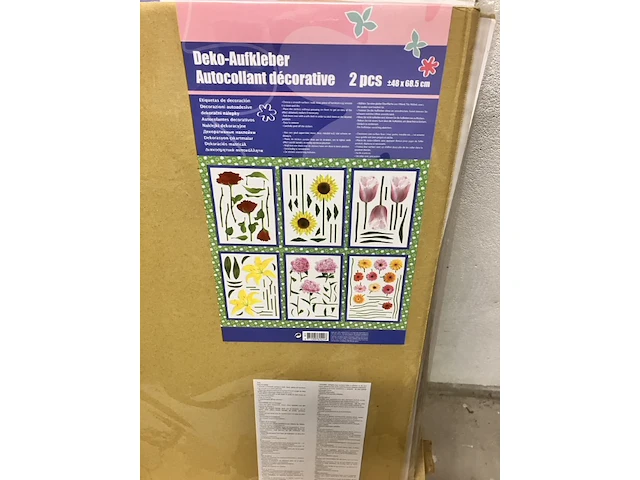 5 set decoratiesticker zonnebloem - afbeelding 3 van  5