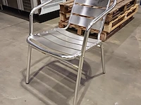 5 terrastafels met 20 stoelen, chroom - afbeelding 8 van  9