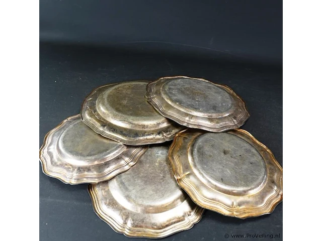 5 verzilverde schotels - afbeelding 4 van  4