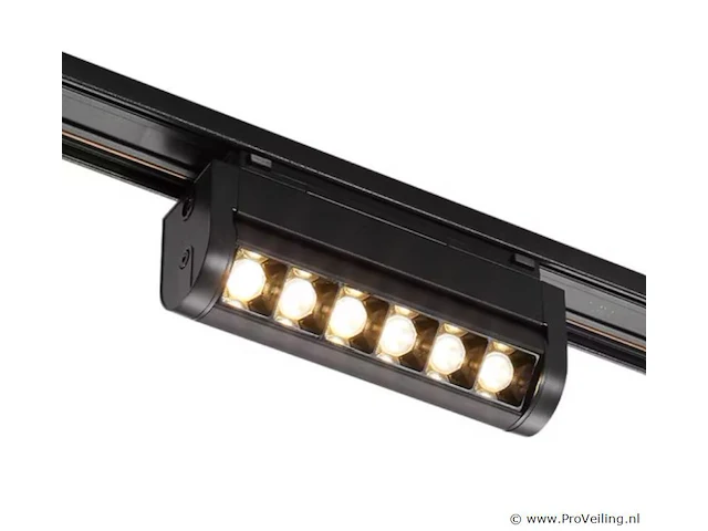 5 x alfa lineaire led-spot voor magnetische rail 48v – 12w – zwart. - afbeelding 1 van  4