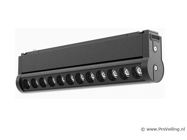 5 x alfa lineaire led-spot voor magnetische rail 48v – 18w – zwart. - afbeelding 1 van  5