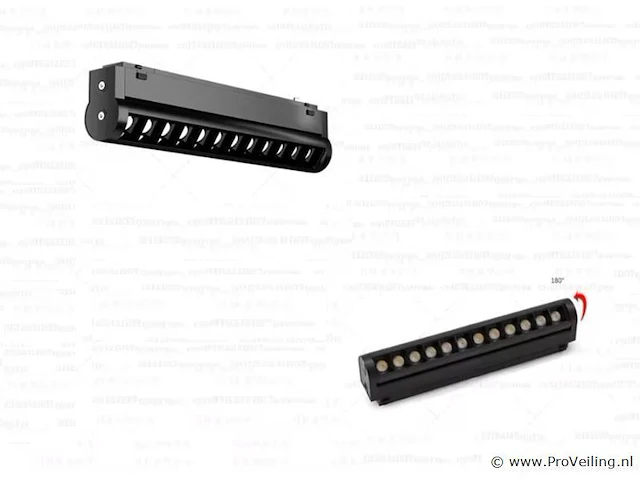 5 x alfa lineaire led-spot voor magnetische rail 48v – 18w – zwart. - afbeelding 2 van  5