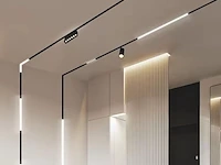 5 x alfa lineaire led-spot voor magnetische rail 48v – 18w – zwart. - afbeelding 3 van  5