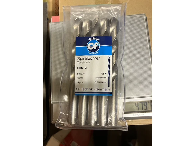 5 x geslepen boren 13 mm professionele kwaliteit van cf technik uit duitsland - afbeelding 1 van  5