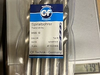 5 x geslepen boren 13 mm professionele kwaliteit van cf technik uit duitsland - afbeelding 1 van  5