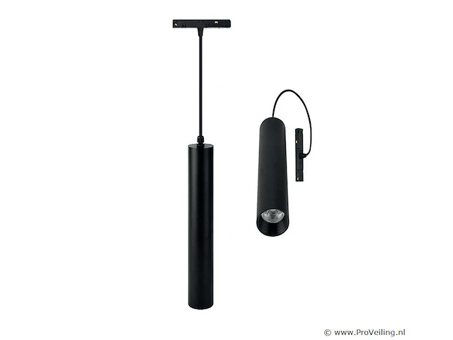 5 x hangende led-spot voor magnetische rail 48v – 20w – zwart. - afbeelding 2 van  4