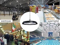 5 x highbayled slim 150w – 6500k koud wit – ufo ip65 waterdicht – 19.500 lm – zwart - afbeelding 1 van  5