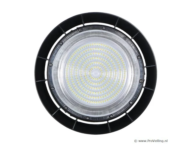5 x highbayled slim 150w – 6500k koud wit – ufo ip65 waterdicht – 19.500 lm – zwart - afbeelding 4 van  5