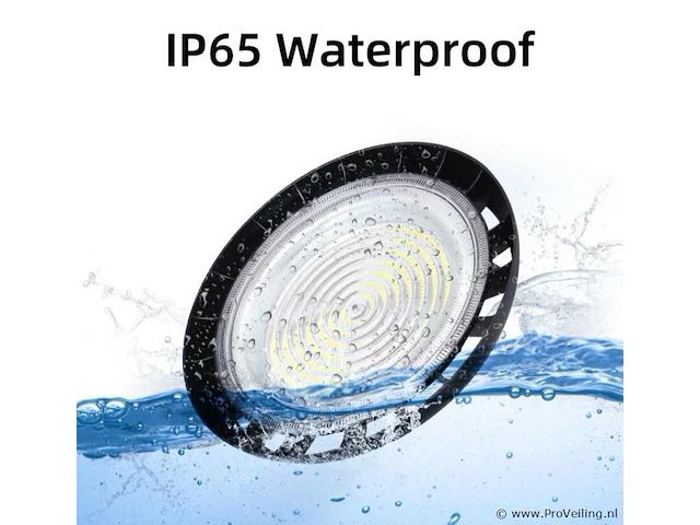 5 x highbayled slim 150w – 6500k koud wit – ufo ip65 waterdicht – 19.500 lm – zwart - afbeelding 5 van  5