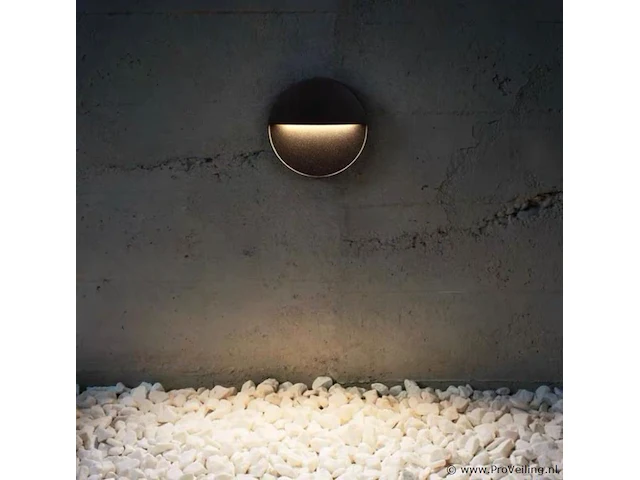 5 x inbouw ronde led trapverlichting – 6w – 540 lm – 3500k neutraal wit – zwart – ip54 waterdicht – (s-22r) - afbeelding 2 van  5