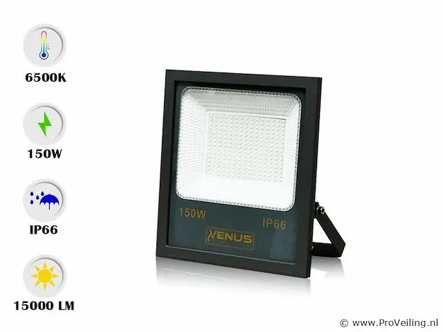 5 x led breedstraler 150w - waterdicht ip66 - 6500k koud wit - afbeelding 2 van  4