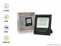 5 x led breedstraler 50w - waterdicht ip66 - 6500k koud wit - afbeelding 3 van  4