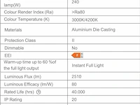 5 x led hangspot op magnetische rail 48v - 4200k neutraal wit -30w - zwart - afbeelding 4 van  4