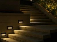 5 x led trapverlichting 6w – 540 lm – 3000k warm wit – ip65 waterdicht – rechthoekig – antraciet (ly05) - afbeelding 2 van  3