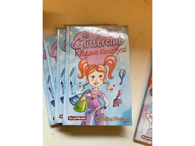 5 x leesboek gitterclub 4 keigave kleurtjes en 1 superfeest kluitman boek - afbeelding 1 van  5