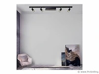 5 x libra spot draaibare lineaire led op magnetische rail 48v - 4000k neutraal wit -12w - zwart - afbeelding 2 van  5