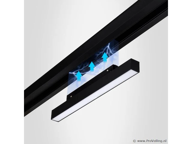 5 x mora lineaire led-spot voor magnetische rail 48v – 15w – zwart - afbeelding 1 van  5